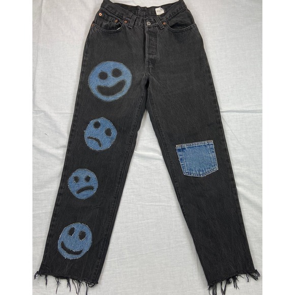 Levi's Denim - Vintage Levis 17501 Black 26x27 (7M)‎ Jeans High Waisted Custom USA Made